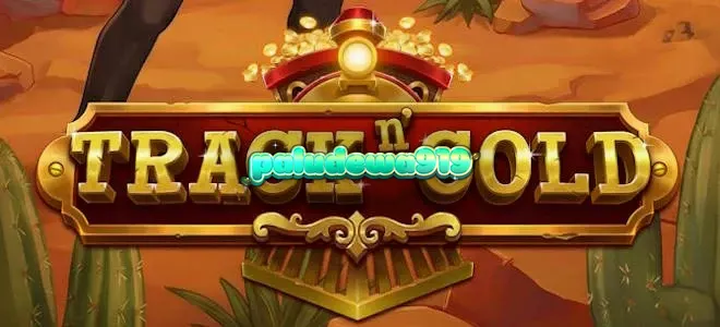 Tampilan visual slot Track n’ Gold dengan tema kereta api klasik